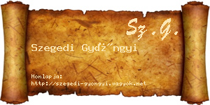 Szegedi Gyöngyi névjegykártya