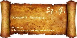 Szegedi Gyöngyi névjegykártya