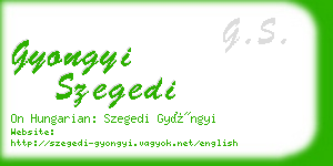 gyongyi szegedi business card